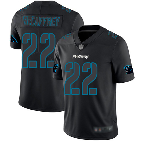 Carolina Panthers Limited Black Men Christian McCaffrey Jersey NFL Football #22 Rush Impact
